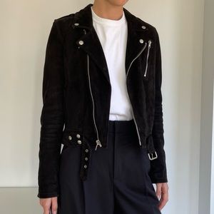 BLK DNM suede moto jacket, XXS. Brand new without tag.